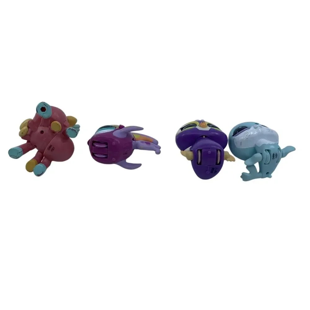 Littlest Pet Shop Set of 4 Walkables Angelfish, Seal, Spider, Penguin
